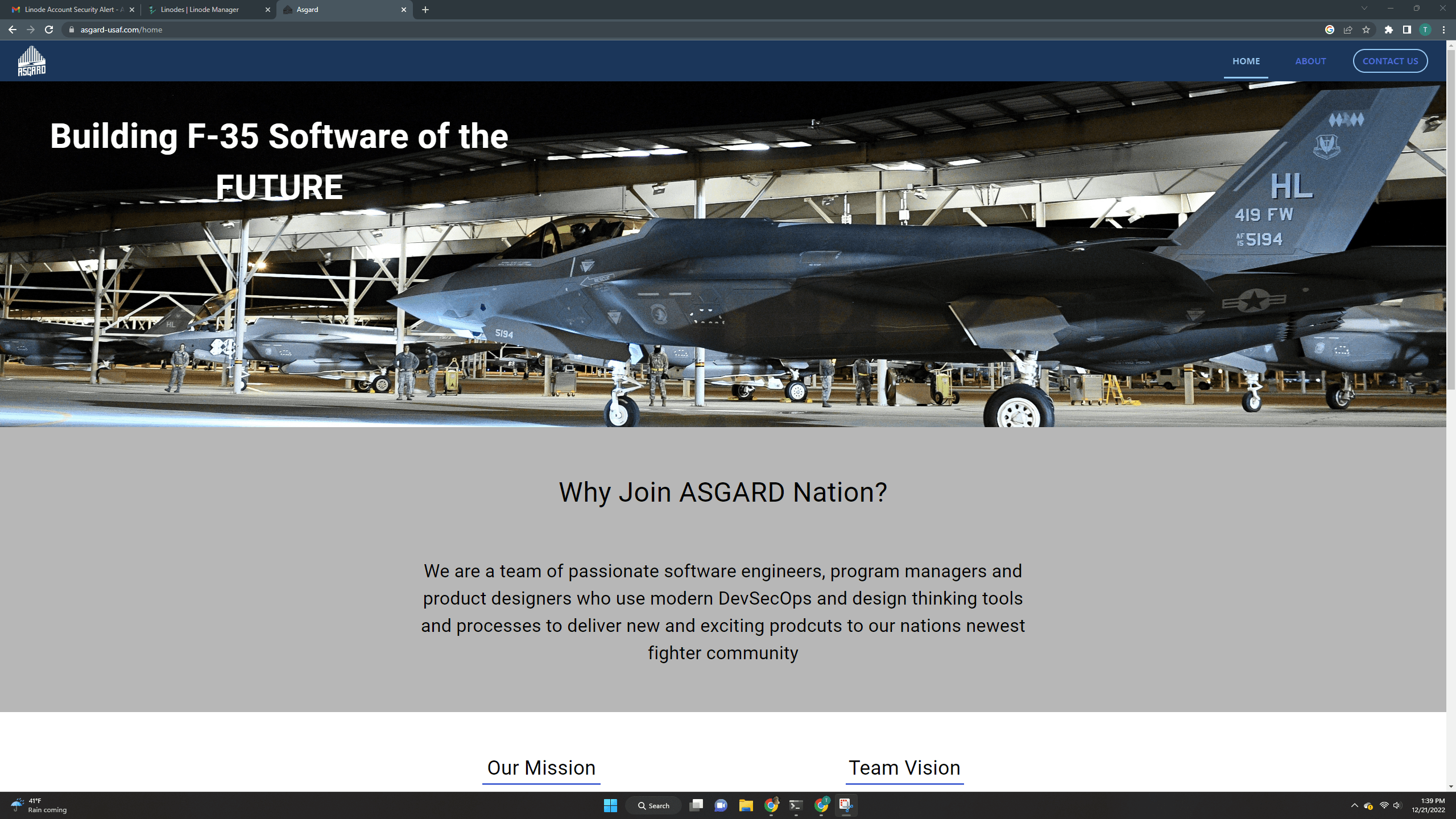 ASGARD Portfolio Website
